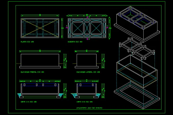 Bài tập thực hành Autocad 2D cơ bản của học viên, minh chứng cho việc nắm vững các lệnh vẽ và hiệu chỉnh đối tượng.