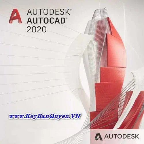 Biểu tượng AutoCAD 2020 trên nền xanh thể hiện tính năng và độ tin cậy của phần mềm thiết kế bản quyền