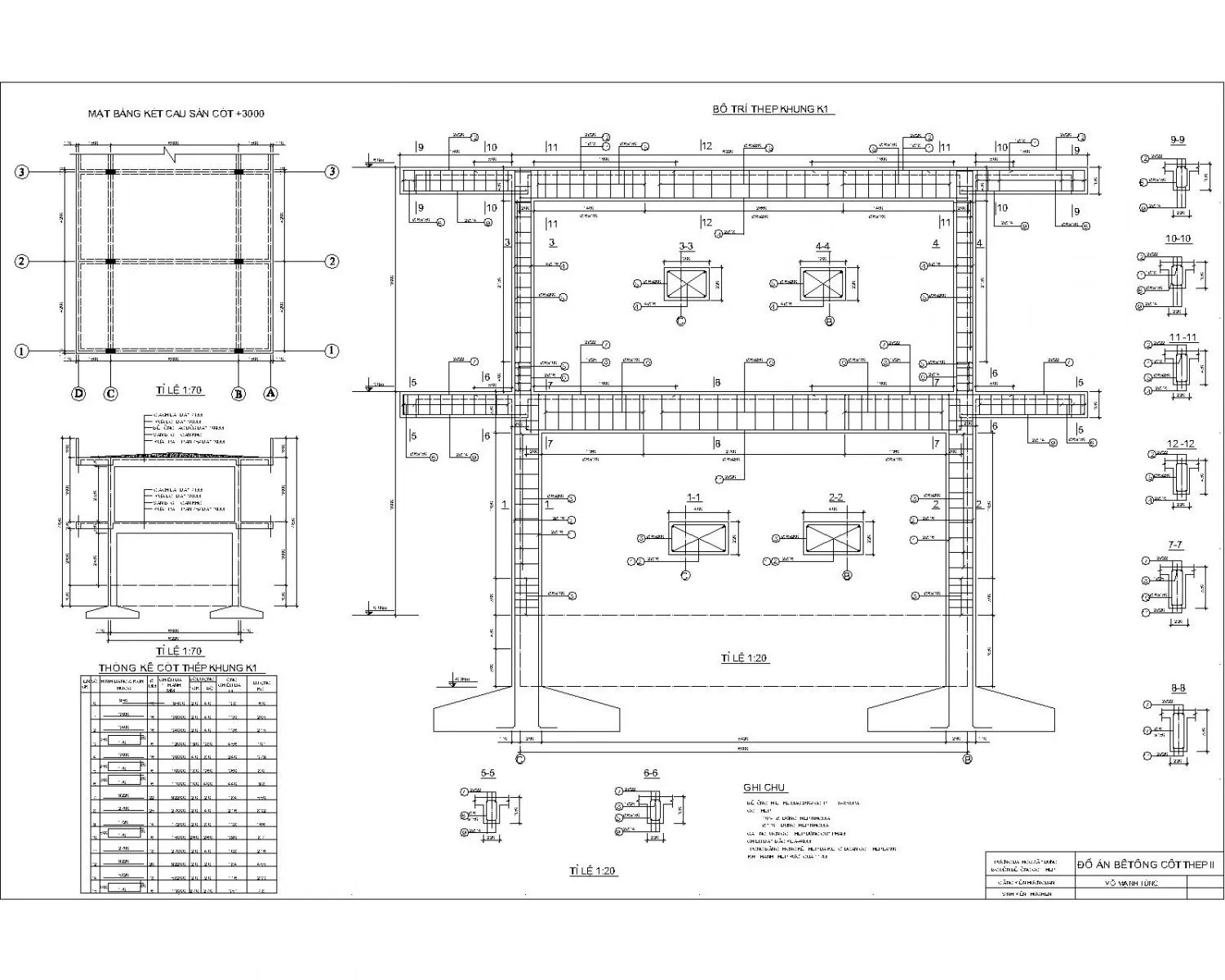 Bố cục bản vẽ kỹ thuật trên AutoCAD, minh họa kỹ năng trình bày layout chuẩn sau khi học tại RDSIC
