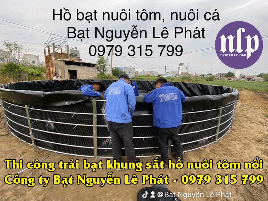 Bạt PE lót hồ tôm giúp ngăn chặn thất thoát nước, bảo vệ môi trường nuôi trồng thủy sản