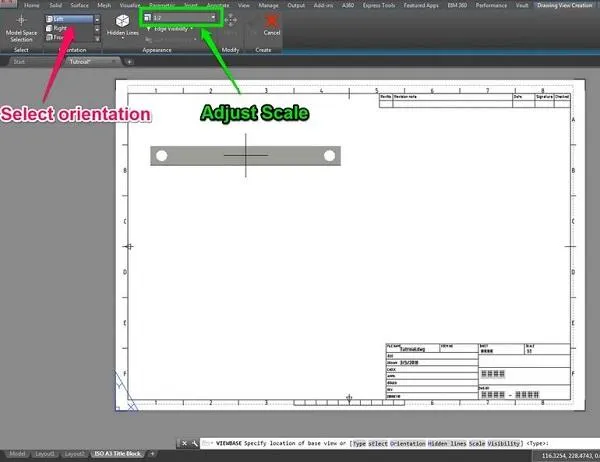 Các chế độ xem mô hình được tạo tự động trong bản vẽ kỹ thuật AutoCAD 2020, bao gồm các hình chiếu và hình chiếu trục đo.