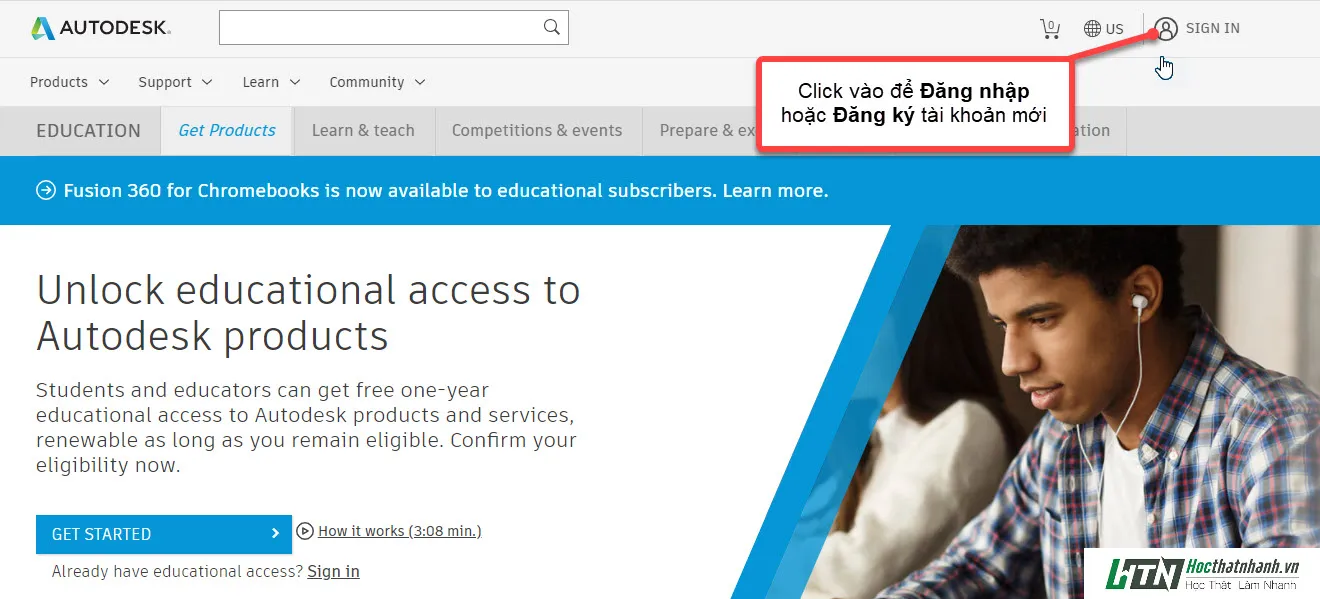 Cài đặt AutoCAD miễn phí - Bước 1