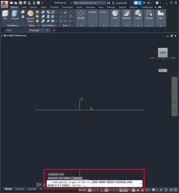 Cài đặt mặt phẳng làm việc mới trong AutoCAD 2020