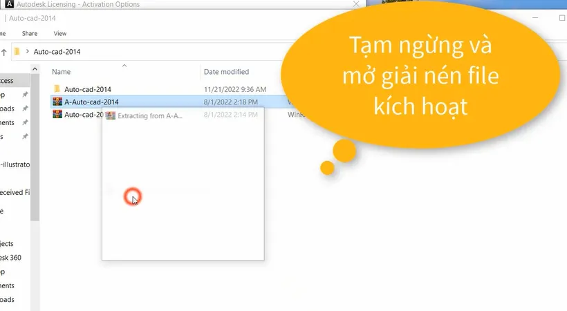 Cửa sổ mở thư mục chứa công cụ crack AutoCAD 2014
