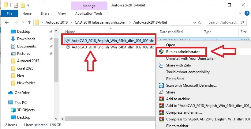 Giao diện khởi động bộ cài đặt AutoCAD 2018, bắt đầu quá trình cài đặt phần mềm thiết kế chuyên nghiệp