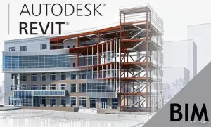 Giao diện làm việc của phần mềm Revit, thể hiện khả năng mô hình hóa 3D và BIM trong kiến trúc xây dựng