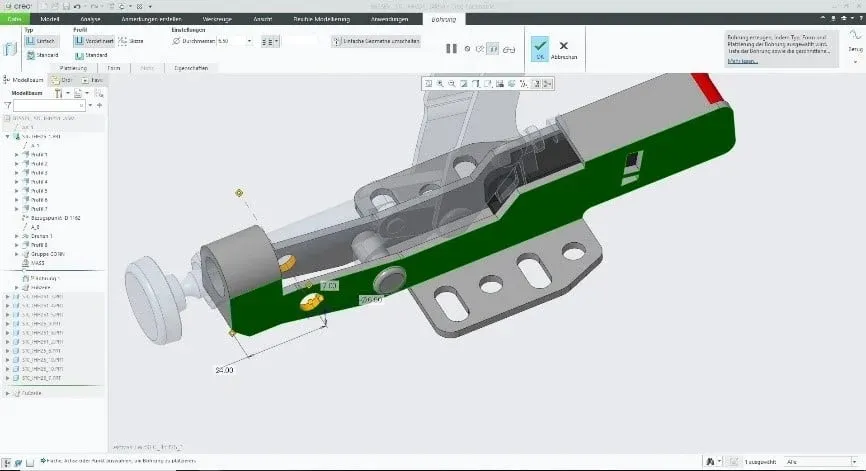 Giao diện ribbon hiện đại của Creo Parametric 9.0, tối ưu trải nghiệm người dùng