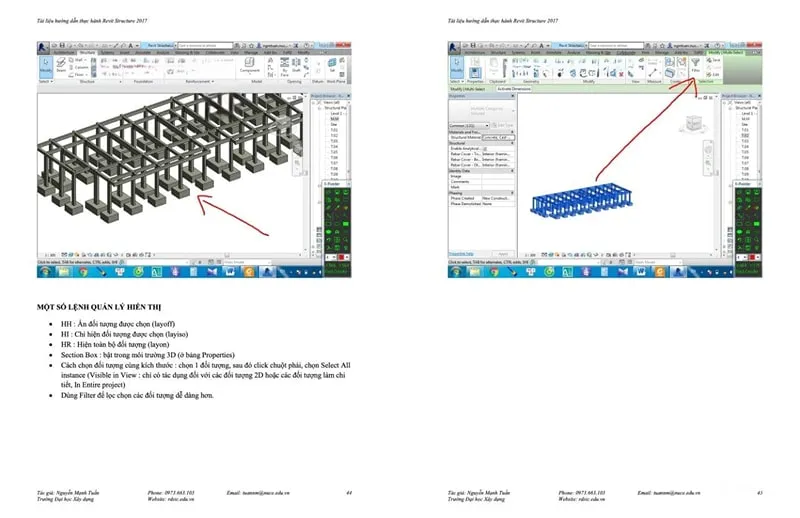 Giáo trình Revit Structure nâng cao của ThS. Nguyễn Mạnh Tuấn về thiết kế bê tông cốt thép