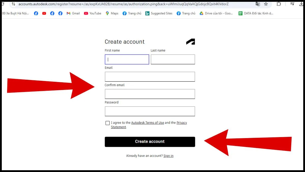 Hoàn tất thông tin cá nhân ở Bước 2 khi đăng ký Autodesk Student cho sinh viên