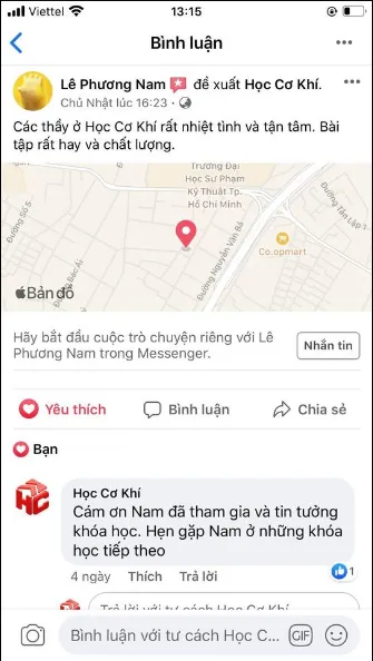 Học viên chăm chú lắng nghe giảng viên hướng dẫn trong buổi học AutoCAD