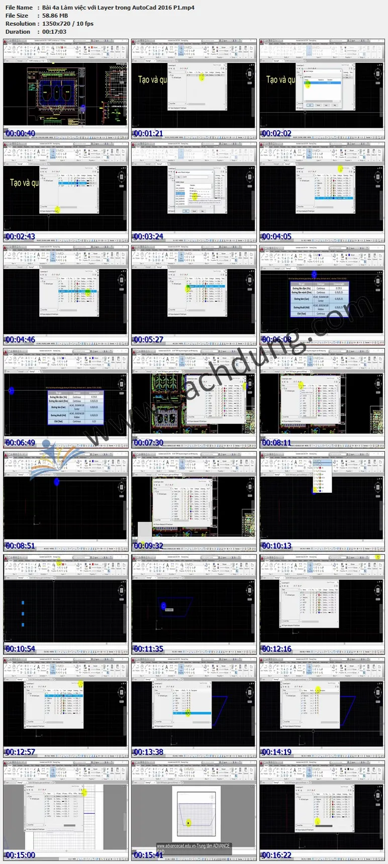 Hướng dẫn chi tiết cách quản lý và sử dụng Layer trong môi trường AutoCAD 2016, tối ưu hóa bản vẽ kỹ thuật