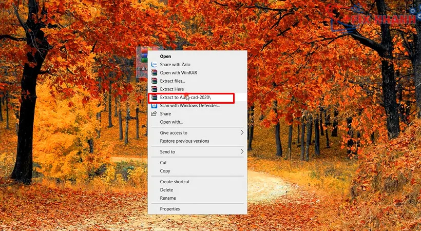 Hướng dẫn giải nén file cài đặt AutoCAD 2020 để bắt đầu