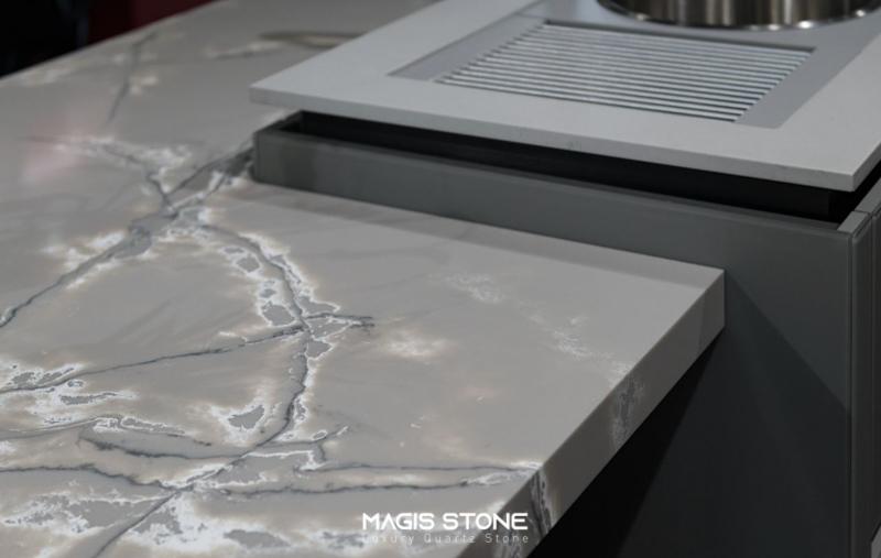 Sự kết hợp hài hòa giữa rọ đá và vật liệu thiên nhiên, tạo nên vẻ đẹp độc đáo cho công trình