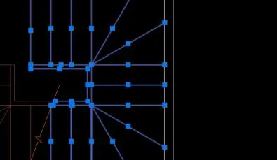 Kết quả bản vẽ cầu thang với nét thấy và nét khuất được phân tách rõ ràng bằng Breakline