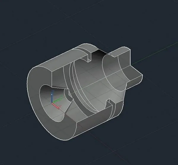 Kết quả của lệnh Revolve trong AutoCAD 2020, tạo ra một đối tượng 3D bằng cách quay một bản phác thảo quanh một trục.