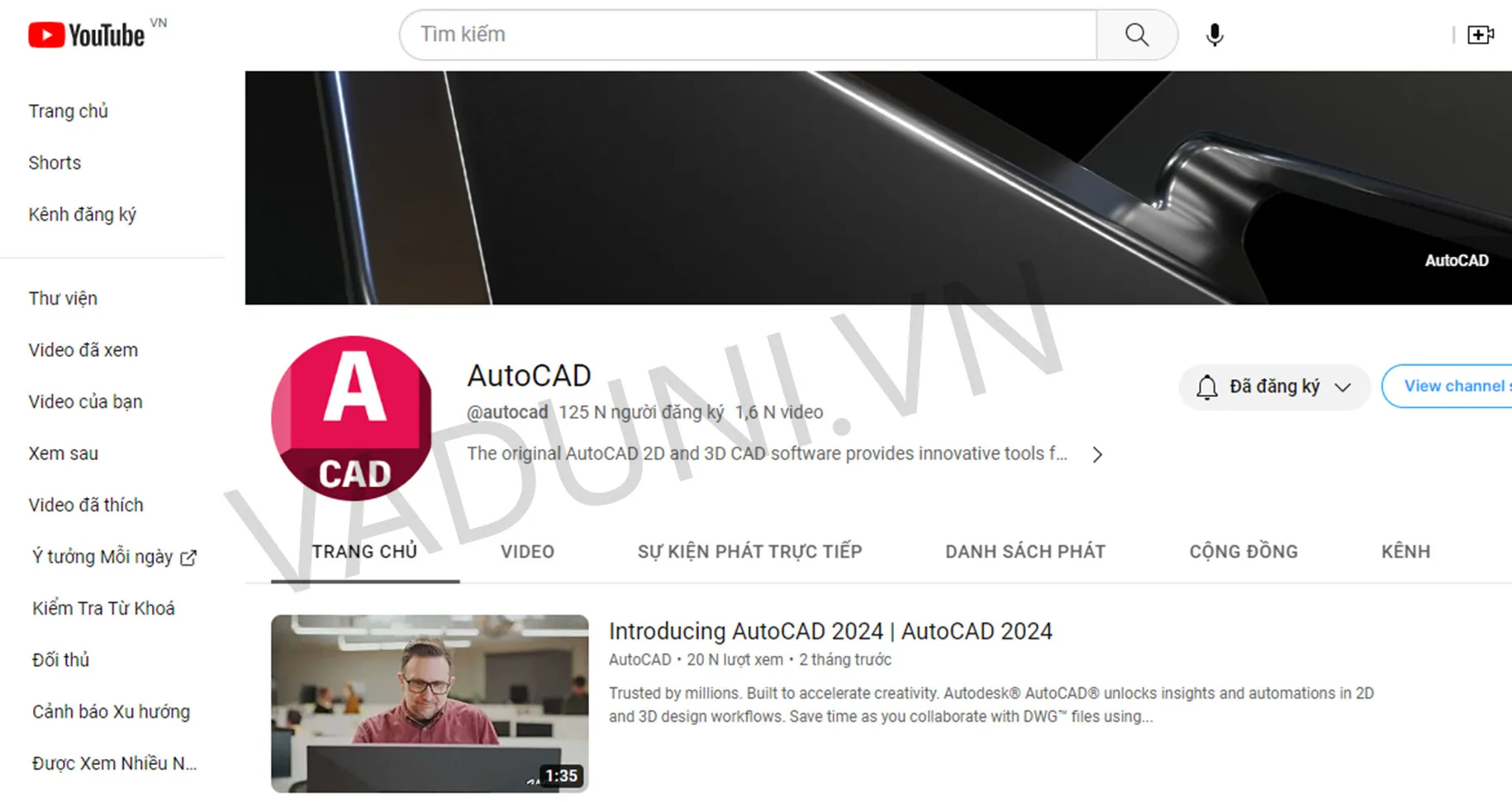 Khám phá kiến thức AutoCAD miễn phí qua kênh YouTube AutoCAD Exchange