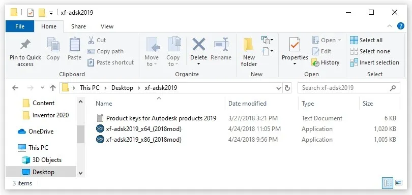 Khởi động công cụ kích hoạt (crack tool) cho AutoCAD 2019