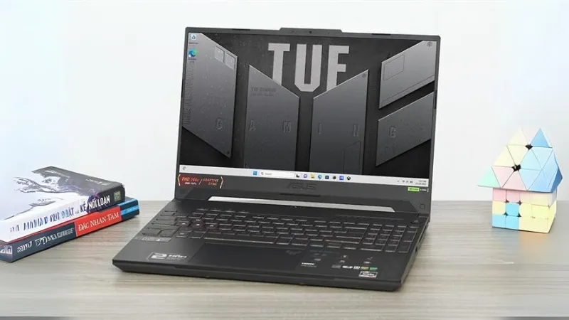 Laptop Asus TUF Gaming A15 FA507NVR, một cỗ máy gaming mạnh mẽ cũng lý tưởng cho thiết kế AutoCAD 3D với card đồ họa rời hiệu suất cao.