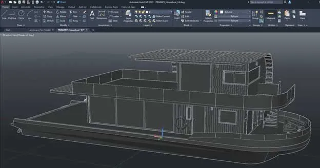 Màn hình khởi động AutoCAD 2020, thể hiện hiệu suất làm việc được cải thiện và giao diện tối ưu cho người dùng
