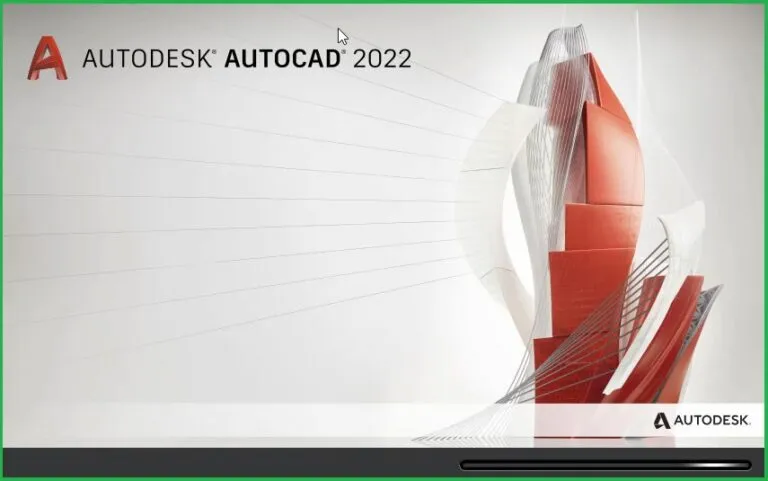 Màn hình khởi động AutoCAD 2022, chuẩn bị cho việc tải và làm việc với các dự án thiết kế kỹ thuật.