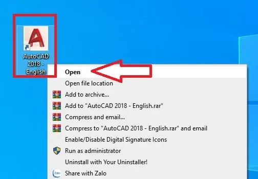 Màn hình khởi động của AutoCAD 2018 sau khi cài đặt thành công, sẵn sàng cho việc kích hoạt phần mềm