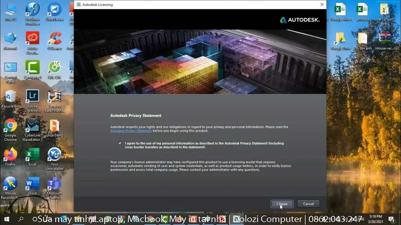 Màn hình yêu cầu kích hoạt giấy phép Autocad 2014, bước đầu tiên trong hướng dẫn crack cad 2014