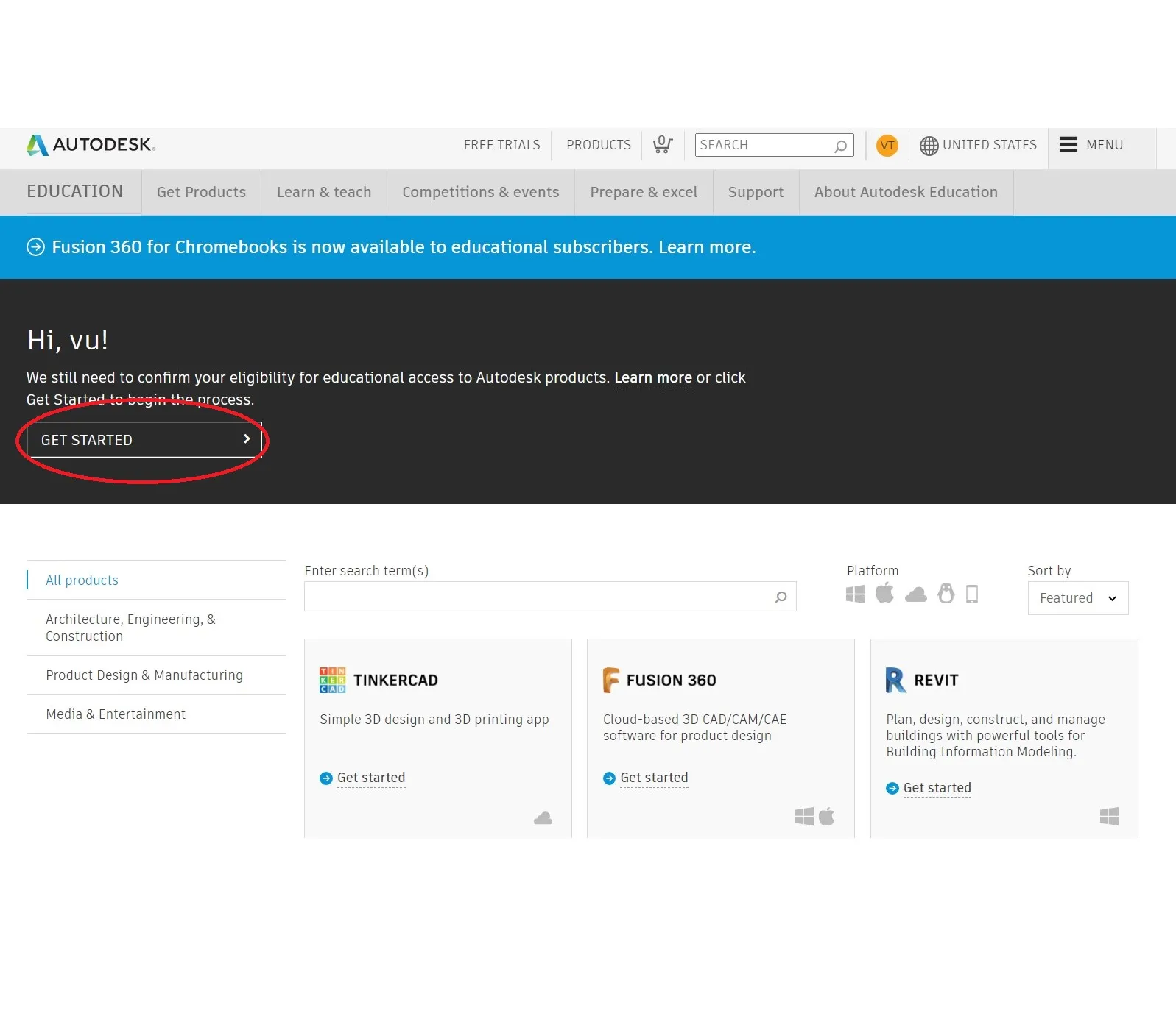 Màn hình yêu cầu xác nhận lại thông tin sinh viên để cấp quyền sử dụng AutoCAD miễn phí