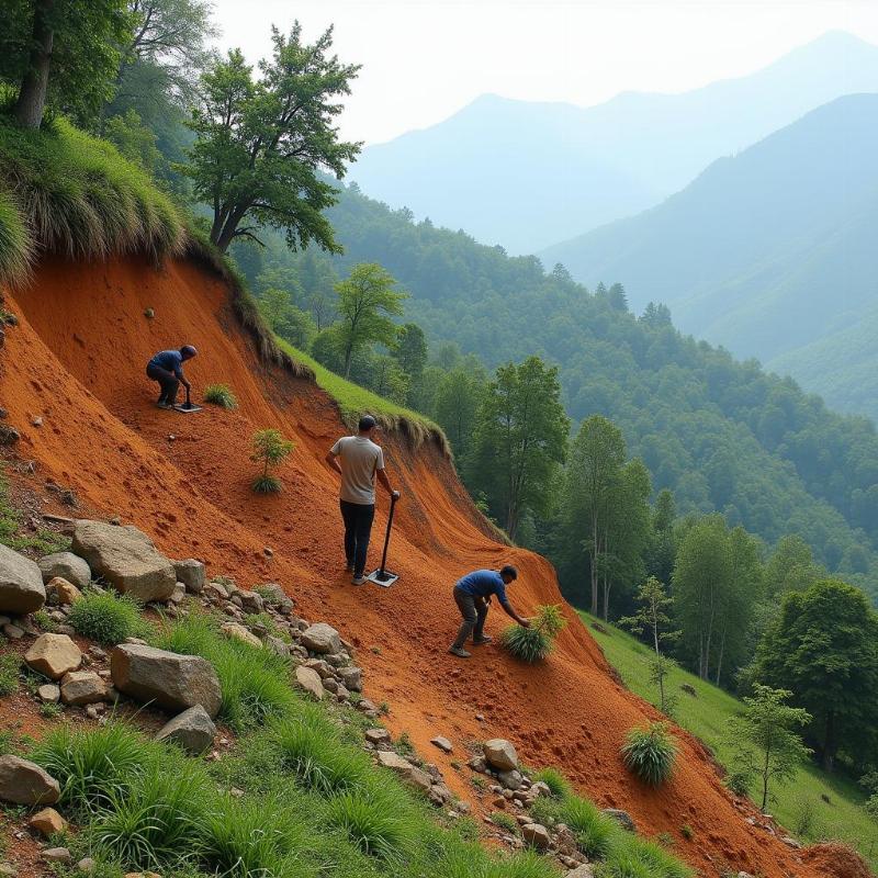 Màng HDPE giúp bảo vệ sườn dốc khỏi xói lở, ngăn ngừa sạt lở đất trong các công trình xây dựng.