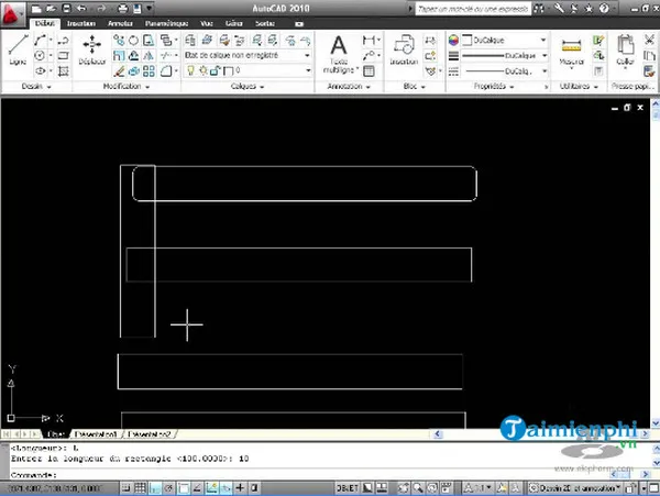 Minh họa bản vẽ kỹ thuật chi tiết được tạo trên phần mềm AutoCAD 2010, thể hiện khả năng mô hình hóa chính xác