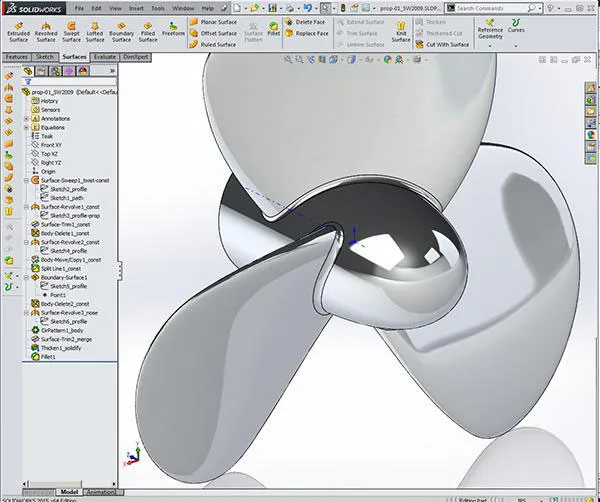 Mô hình 3D phức tạp được tạo bởi phần mềm SolidWorks