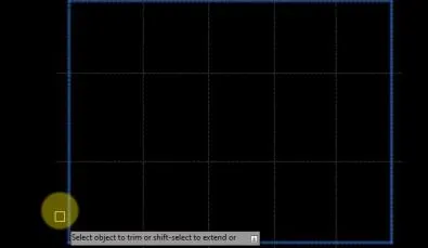 Mô phỏng bản vẽ AutoCAD sau khi hoàn thành dựng lưới trục và khung bao