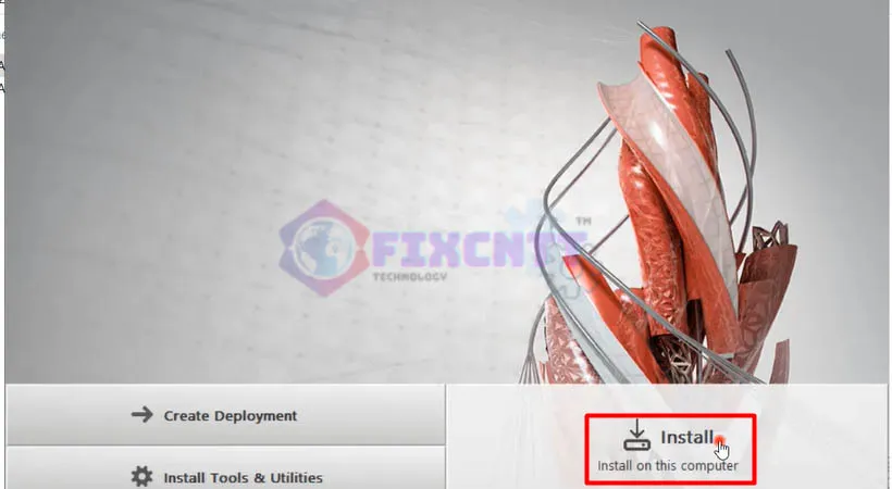 Nhấn Install để bắt đầu quá trình cài đặt AutoCAD 2018 lên hệ thống