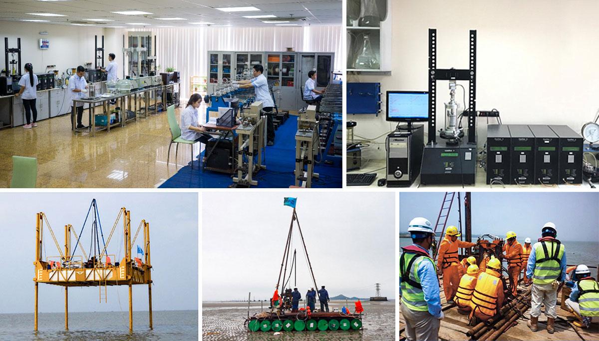 Thiết bị ống địa kỹ thuật thực hiện thử nghiệm nén đất tại phòng thí nghiệm