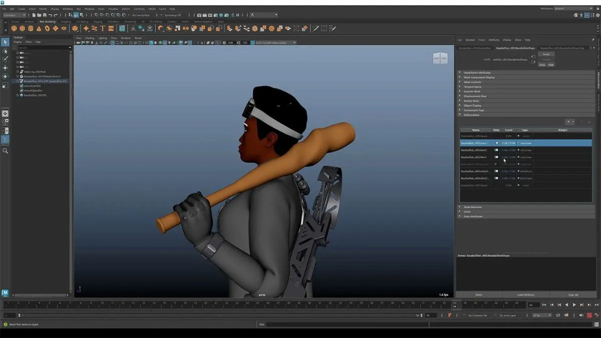 Phần mềm Autodesk Maya với giao diện đồ họa 3D, hỗ trợ sáng tạo cho sinh viên đăng ký Autodesk Student