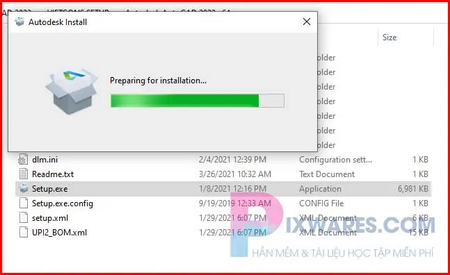 Quá trình khởi động cài đặt phần mềm AutoCAD 2020