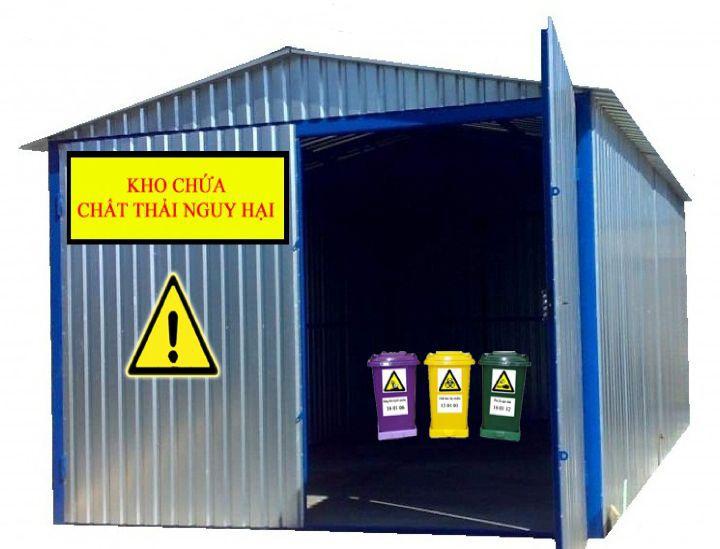 Khu vực lưu trữ chất thải nguy hại được bố trí khoa học và an toàn