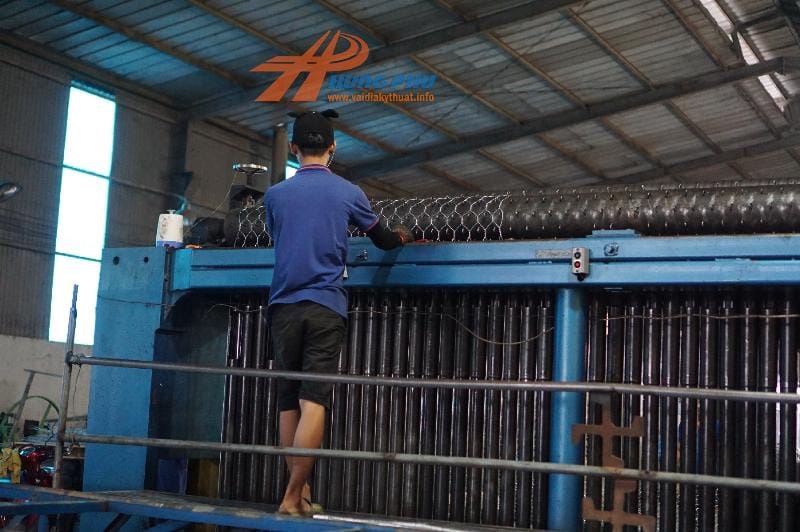 Quy trình sản xuất rọ đá Hưng Phú tại nhà máy