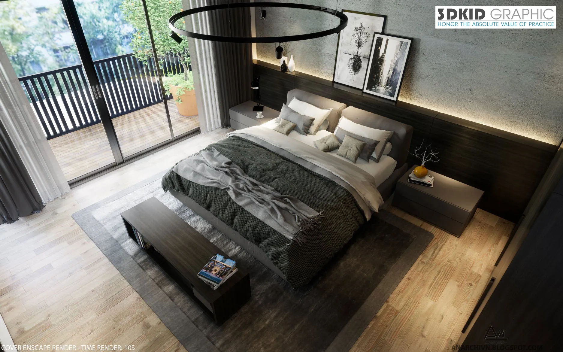 Render Nội thất ban ngày với Enscape và Revit