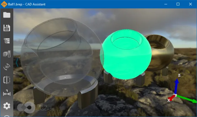 So sánh chất lượng hiển thị PBR và Path Tracing của CAD Assistant trên Windows 10, cho hình ảnh chân thực