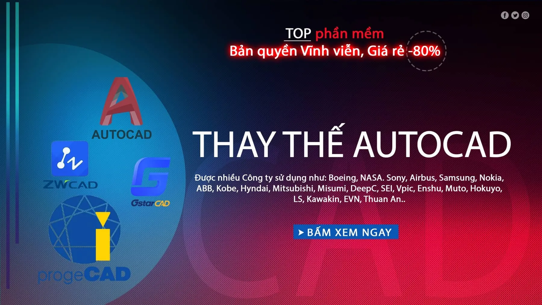 So sánh và lựa chọn phần mềm CAD thay thế AutoCAD bản quyền với chi phí hợp lý cho doanh nghiệp.