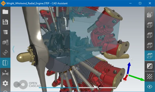 Sử dụng công cụ mặt cắt (Clipping Plane) trong CAD Assistant để xem chi tiết bên trong mô hình 3D trên Windows 10