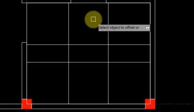 Sử dụng lệnh Offset để tạo các cạnh bên trong với khoảng cách 950mm cho cầu thang