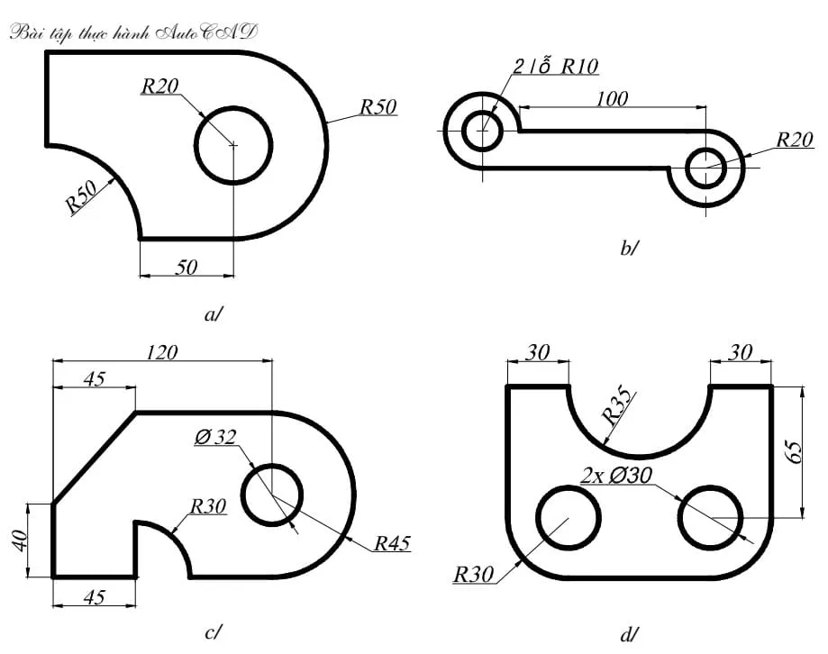 Sử dụng lệnh PLINE để tạo các đường đa tuyến liên tục trong vẽ AutoCAD 2D