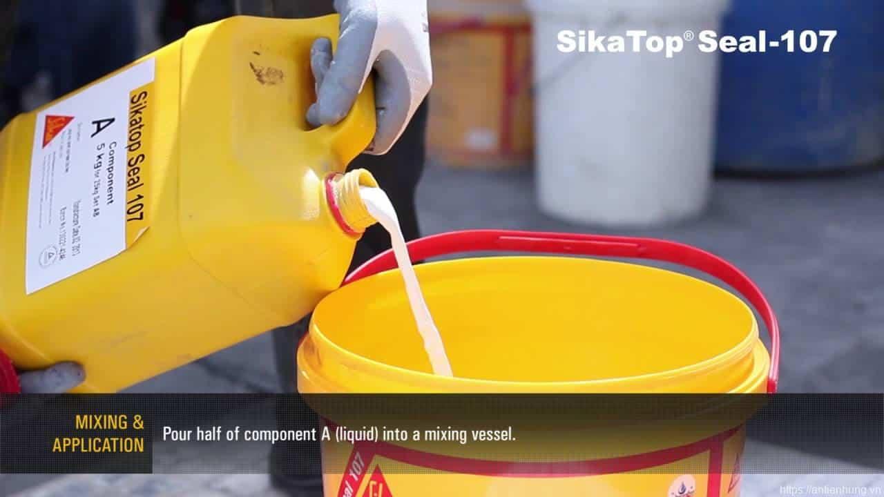 Kỹ thuật thi công chống thấm Sika 107 lên bề mặt bê tông