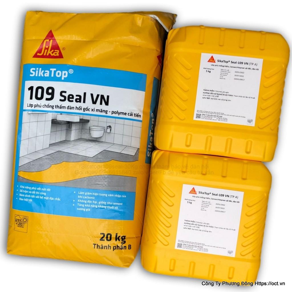 Thi công lớp Sikatop Seal 107 thứ hai vuông góc với lớp trước để tăng cường khả năng chống thấm