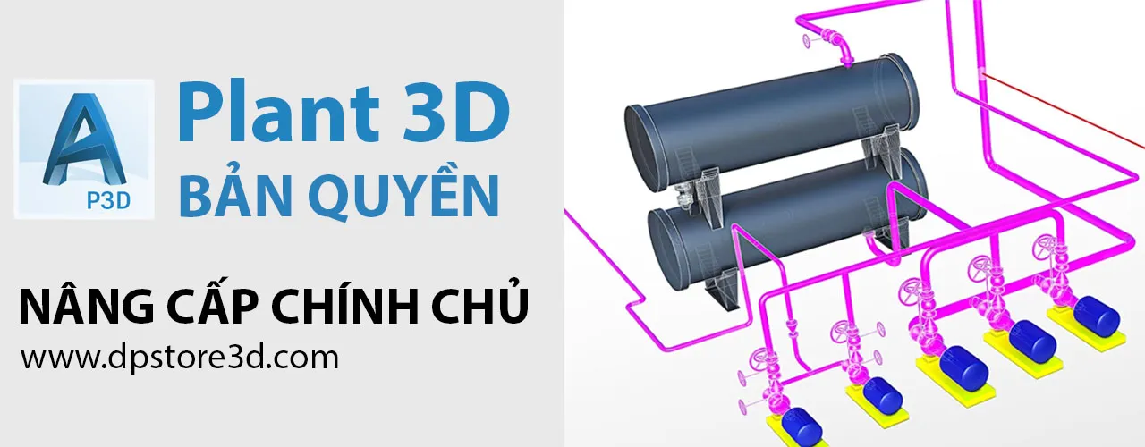 Thiết kế hệ thống đường ống công nghiệp với phần mềm AutoCAD Plant 3D bản quyền.