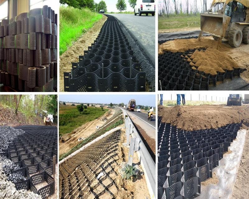 Ứng dụng màng chống thấm HDPE bảo vệ bằng lớp Geoweb HDPE trong gia cố nền đường sắt