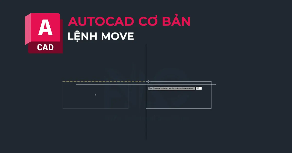 Thực hành lệnh MOVE trong AutoCAD 2017 để di chuyển đối tượng một cách chính xác khi học vẽ.