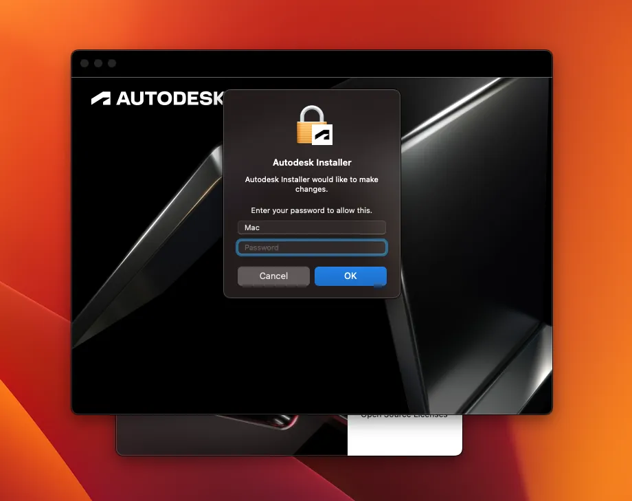 Thực hiện các bước cài đặt AutoCAD trên MacBook theo hướng dẫn