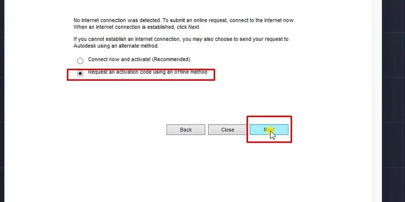 Tích chọn tùy chọn cấp phép và nhấn 'Next' để tiến hành bước kích hoạt tiếp theo